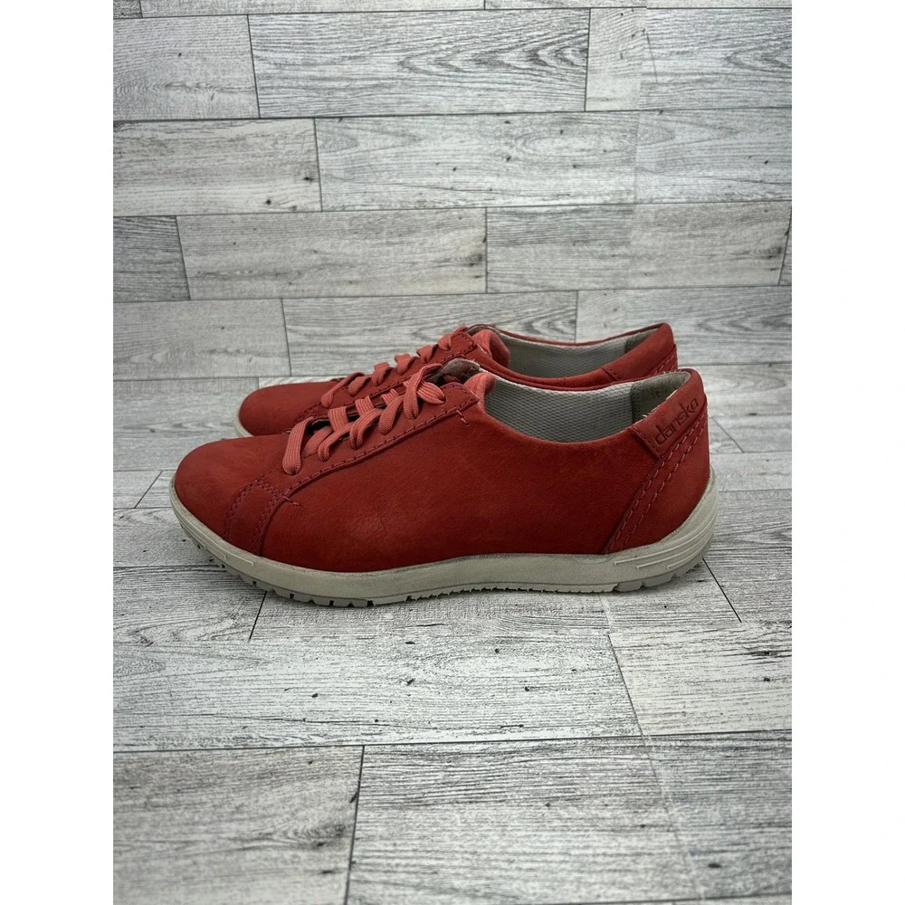 Dansko Henriette Burnt Orange Nubuck Leather Sneakers Women‎ Size EU 36 US 6